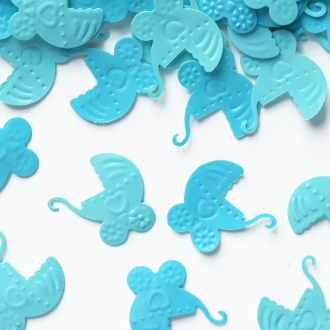 Folijski konfeti 15 g – modri vozički