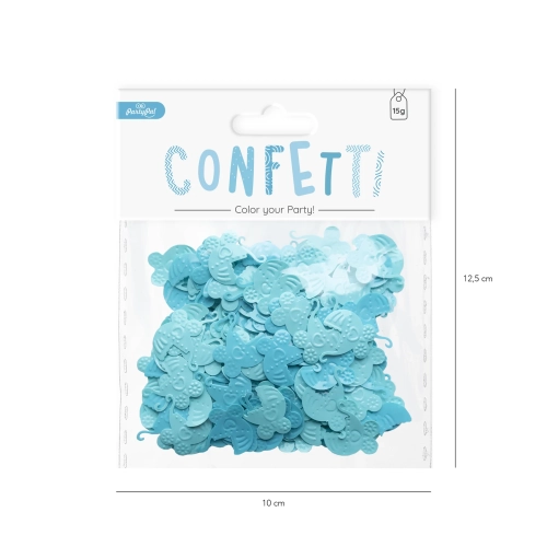 Confetti din folie 15 g - cărucioare albastre