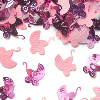 Folijski konfeti 15 g - rožnati vozički