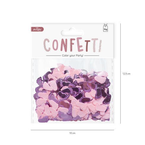 Fólia konfetti 15 g – rózsaszín lépések Fólia konfetti 15 g – rózsaszín lépések