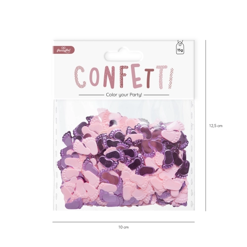 Confetti din folie 15 g - urme roz