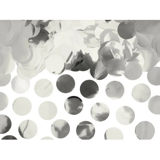 Fólia konfetti 15 g, ezüst körök