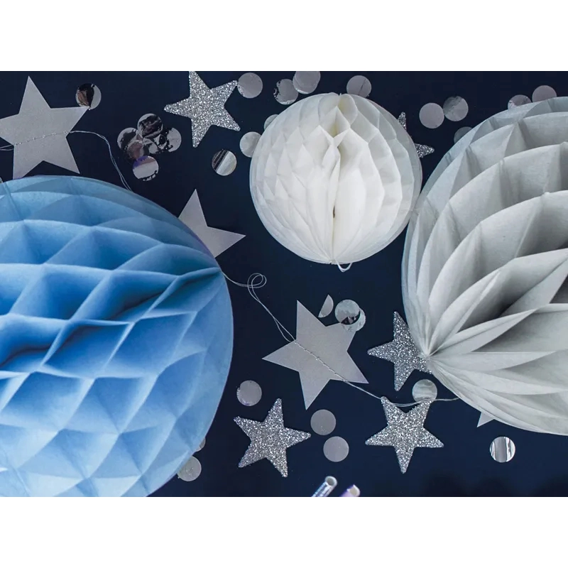 Confetti din folie 15 g, cercuri argintii