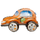4D fólia lufi VW Bogár – narancssárga, 57×38 cm 4D fólia lufi VW Bogár – narancssárga, 57×38 cm