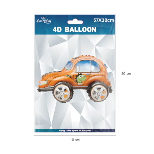 4D fólia lufi VW Bogár – narancssárga, 57×38 cm 4D fólia lufi VW Bogár – narancssárga, 57×38 cm