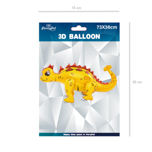 Ankylosaurus fólia lufi, sárga, 73×36 cm Ankylosaurus fólia lufi, sárga, 73×36 cm