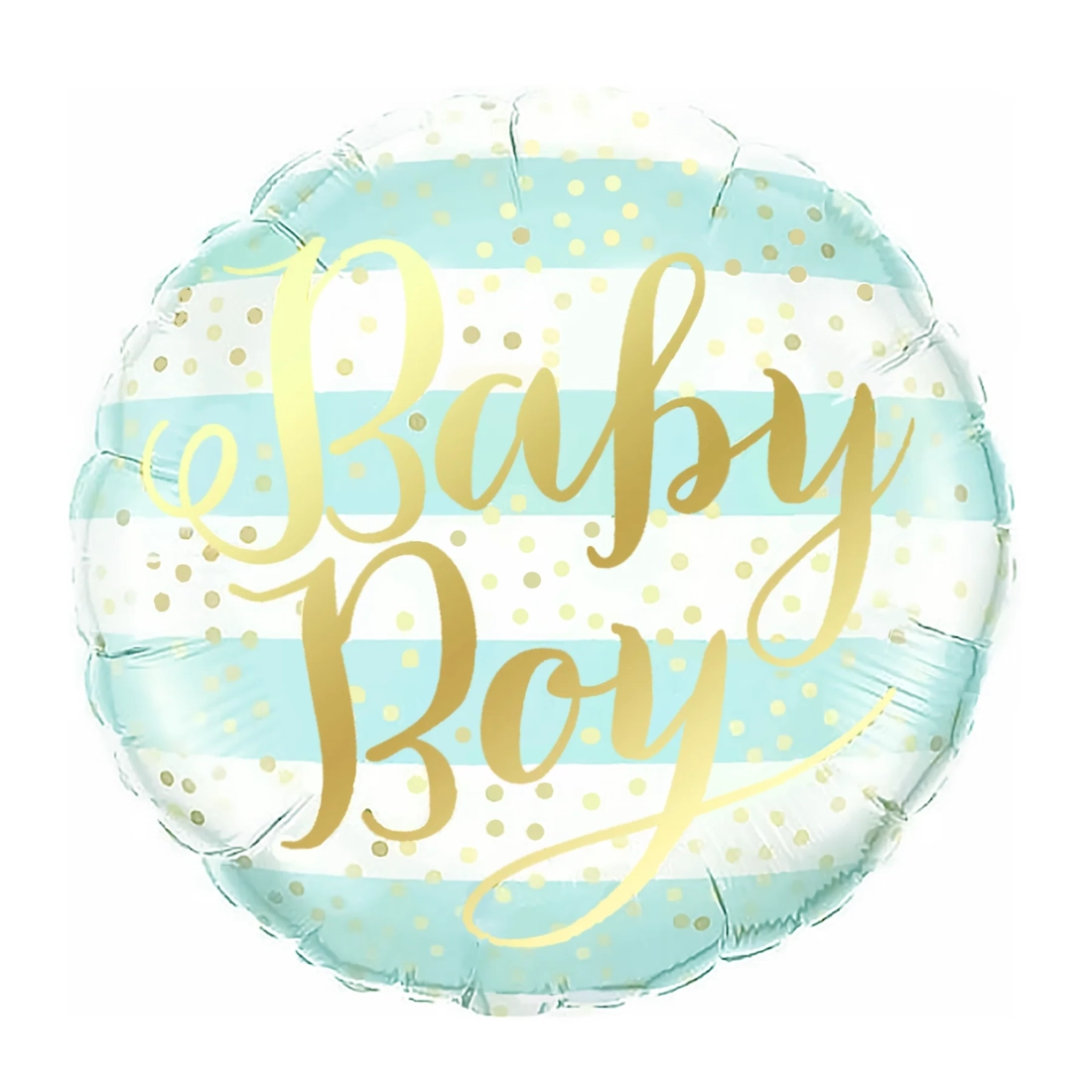 Balon folie Baby Boy, inscripție aurie, 45 cm