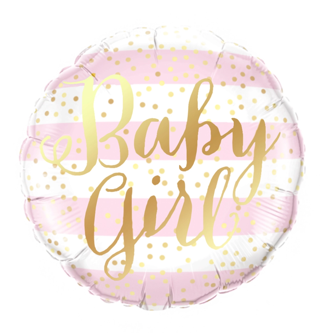 Balon folie Baby Girl, inscripție aurie, 45 cm