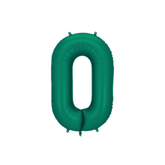 Folijski balon številka 0 pistacijasto mat 100 cm - rojstnodnevna dekoracija