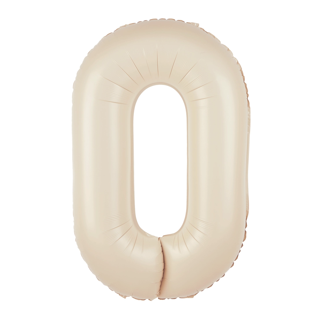 Balon folie cifră 0 crem 100 cm