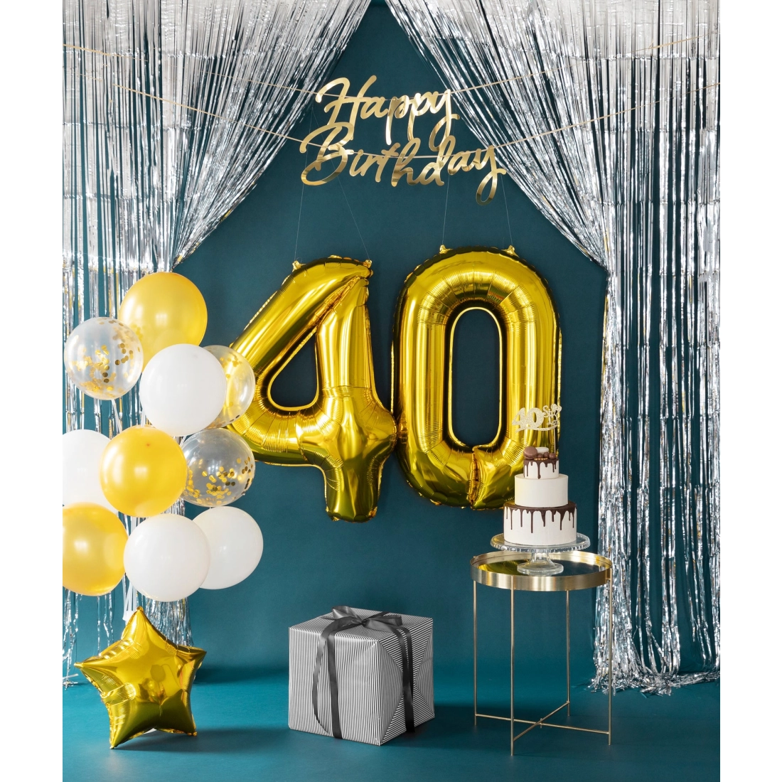 Balon folie cifră 0, auriu, 100 cm