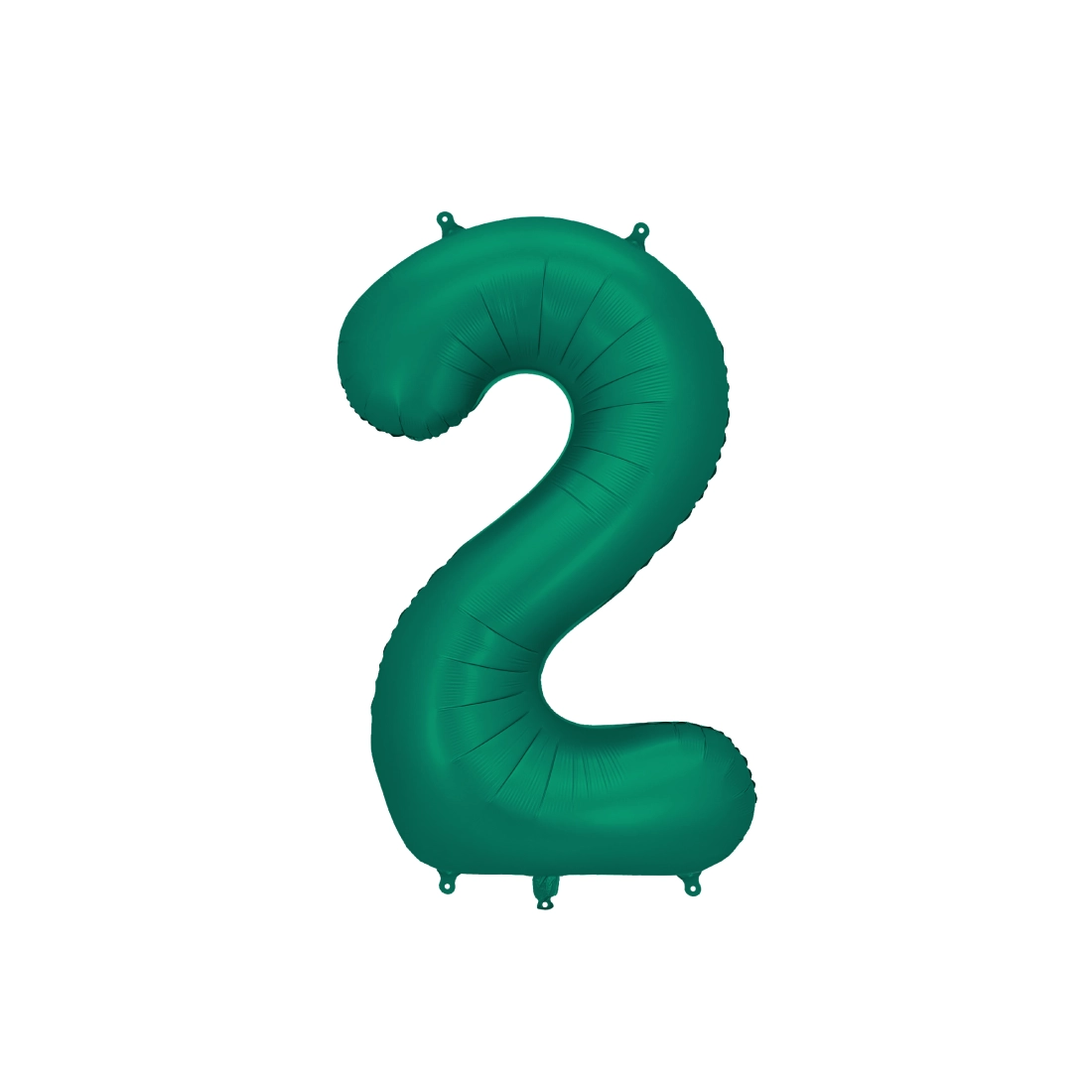 Balon folie cifră 2, 86 cm, satin verde sticlă pentru petrecere