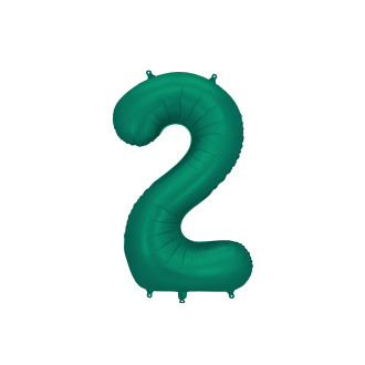 Folijski balon številka 0 pistacijasto mat 100 cm - rojstnodnevna dekoracija