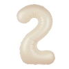 Balon folie cifră 2 crem 100 cm