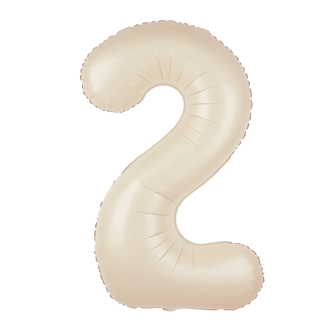 Balon folie cifră 2 crem 100 cm