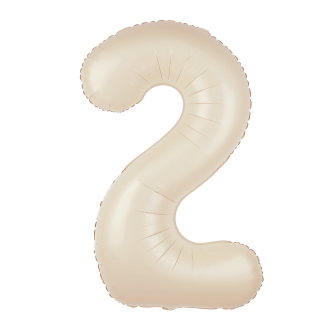 Folijski balon številka 2, krem 100 cm