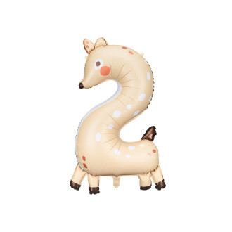 Folijski balon številka 2 Srnica 65x102 cm