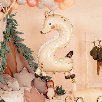 Folijski balon številka 2 Srnica 65x102 cm