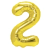 Fólia lufiszám 2, arany, 100 cm
