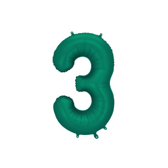 Folijski balon številka 0 pistacijasto mat 100 cm - rojstnodnevna dekoracija