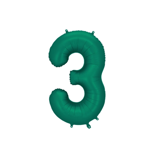 Folijski balon številka 0 pistacijasto mat 100 cm - rojstnodnevna dekoracija