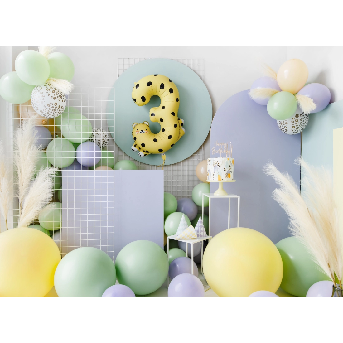 Balon folie cifră 3 Gepard 68x98 cm