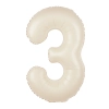 Balon folie cifră 3 crem 100 cm
