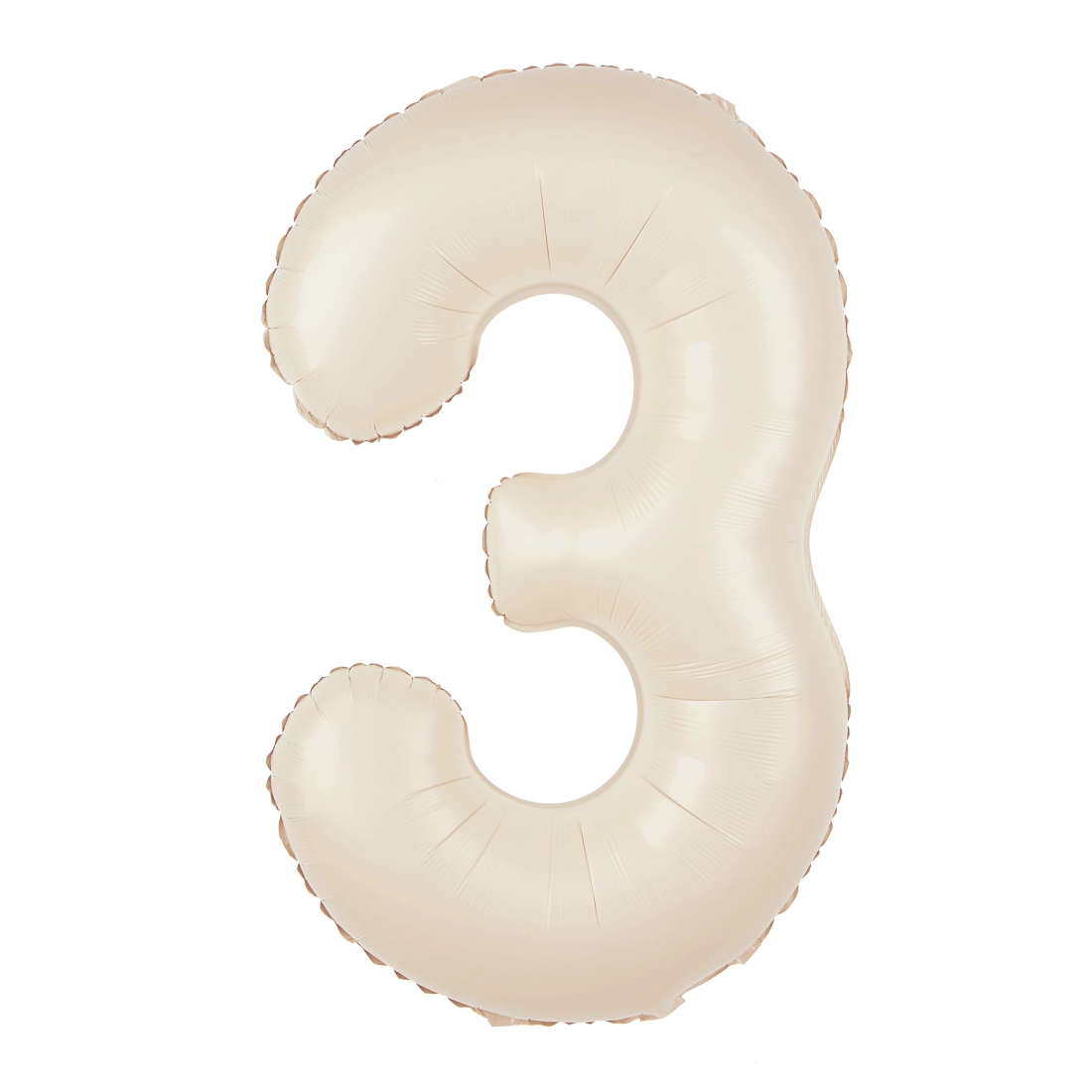 Balon folie cifră 3 crem 100 cm