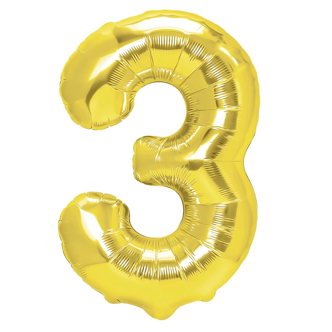 Balon folie cifră 3 auriu 100 cm