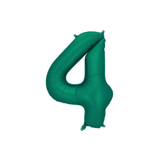 Folijski balon številka 0 pistacijasto mat 100 cm - rojstnodnevna dekoracija