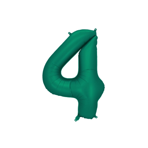 Folijski balon številka 0 pistacijasto mat 100 cm - rojstnodnevna dekoracija