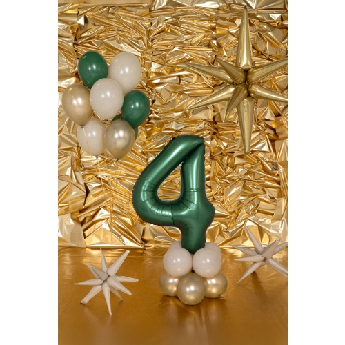 Folijski balon številka 0 pistacijasto mat 100 cm - rojstnodnevna dekoracija