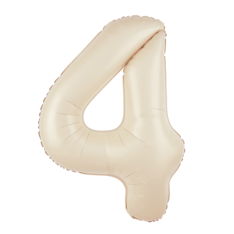 Folijski balon številka 4, krem barva, 100 cm