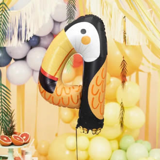 Folijski balon številka 4 Tukan 68x91 cm
