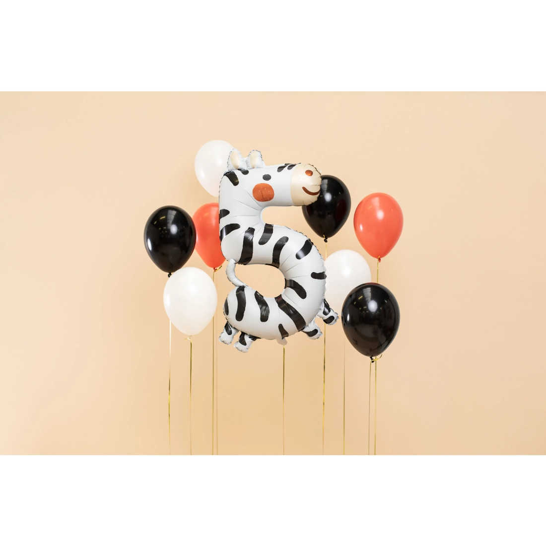 Balon din folie cu cifra 5 Zebra 68x98 cm