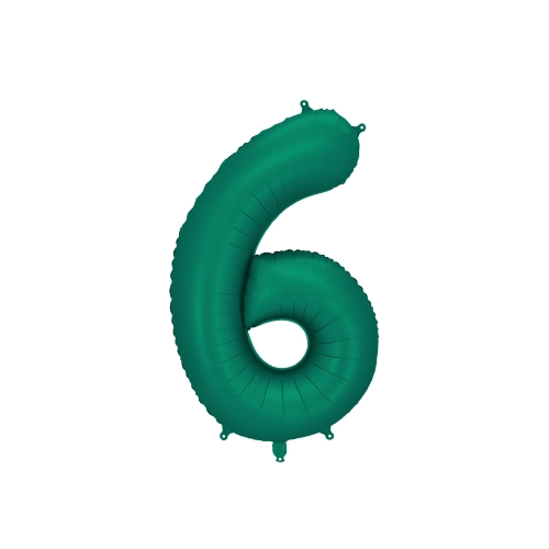 Fólia lufi szám 6, palackzöld, 86 cm, szatén felület
