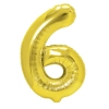 Balon folie cifră 6 auriu 40 cm