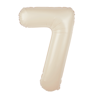 Folijski balon številka 7, krem barva, 100 cm