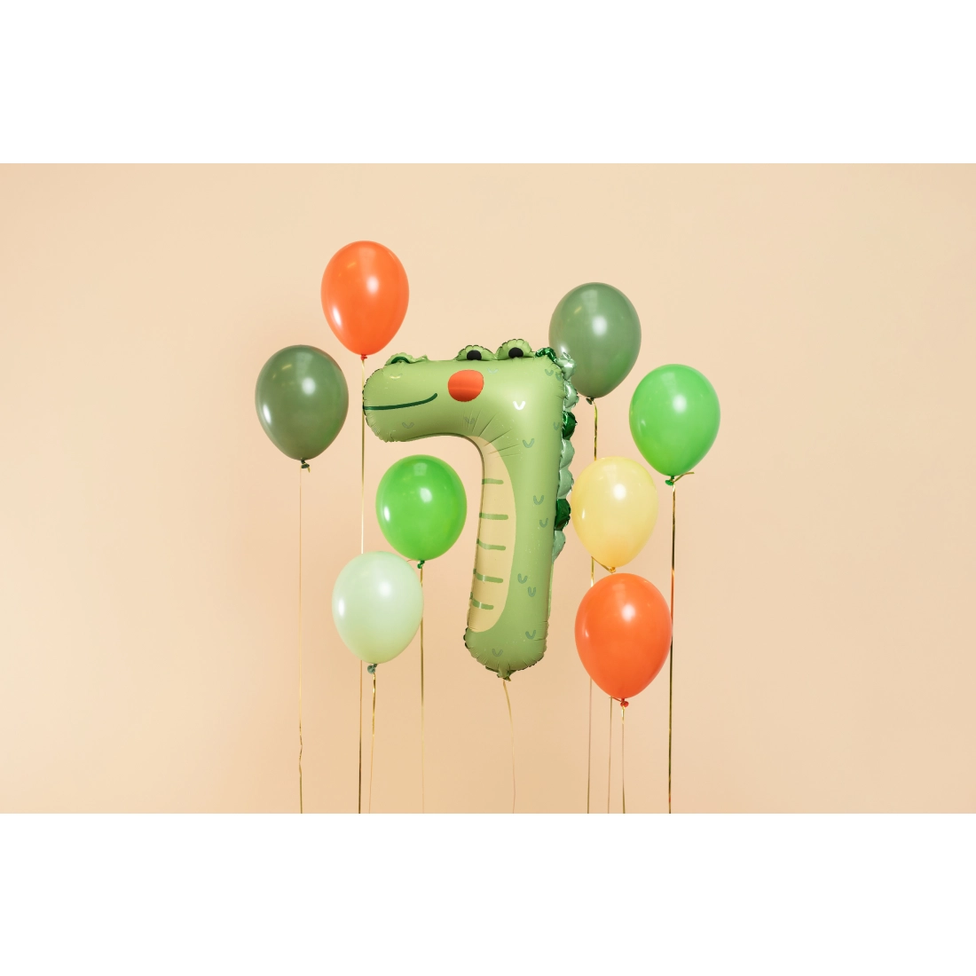 Balon din folie cu cifra 7 Crocodil 56x85 cm