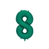 Fólia lufi 8-as szám, palackzöld, 86 cm – szatén hatású, ünneplésre