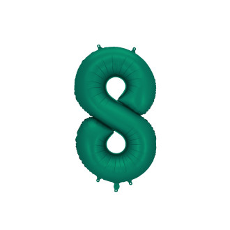 Folijski balon številka 0 pistacijasto mat 100 cm - rojstnodnevna dekoracija