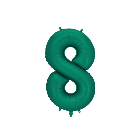 Fólia lufi 8-as szám, palackzöld, 86 cm – szatén hatású, ünneplésre Fólia lufi 8-as szám, palackzöld, 86 cm – szatén hatású, ünneplésre