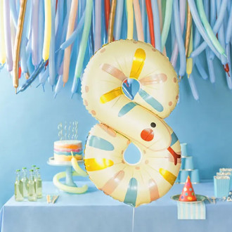 Foliasti balon številka 8 kača 55x88 cm