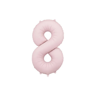 Folijski balon številka 0 pistacijasto mat 100 cm - rojstnodnevna dekoracija