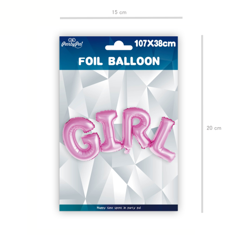 Fólia lufi GIRL 107 cm x 38 cm Fólia lufi GIRL 107 cm x 38 cm