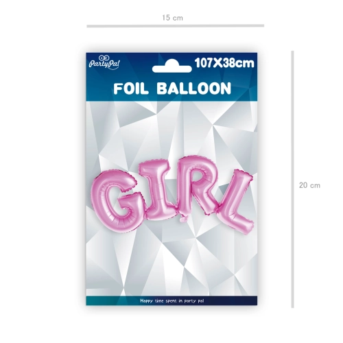 Balon folie GIRL 107 cm x 38 cm