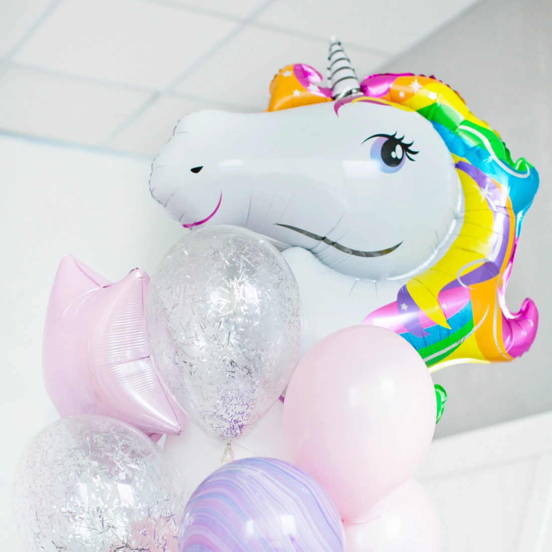 Balon folie Unicorn colorat 87x107 cm