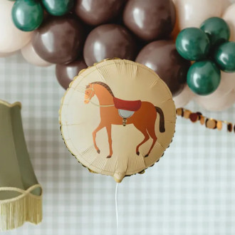 Folijski balon Happy Birthday s konji 45 cm