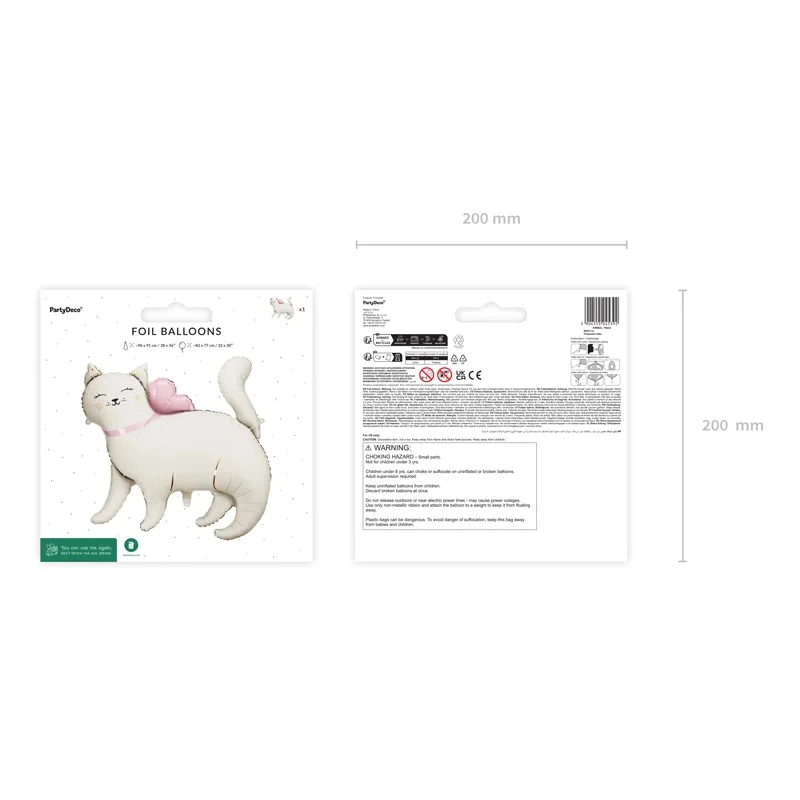 Fólia lufi – Macska, 83 × 77 cm