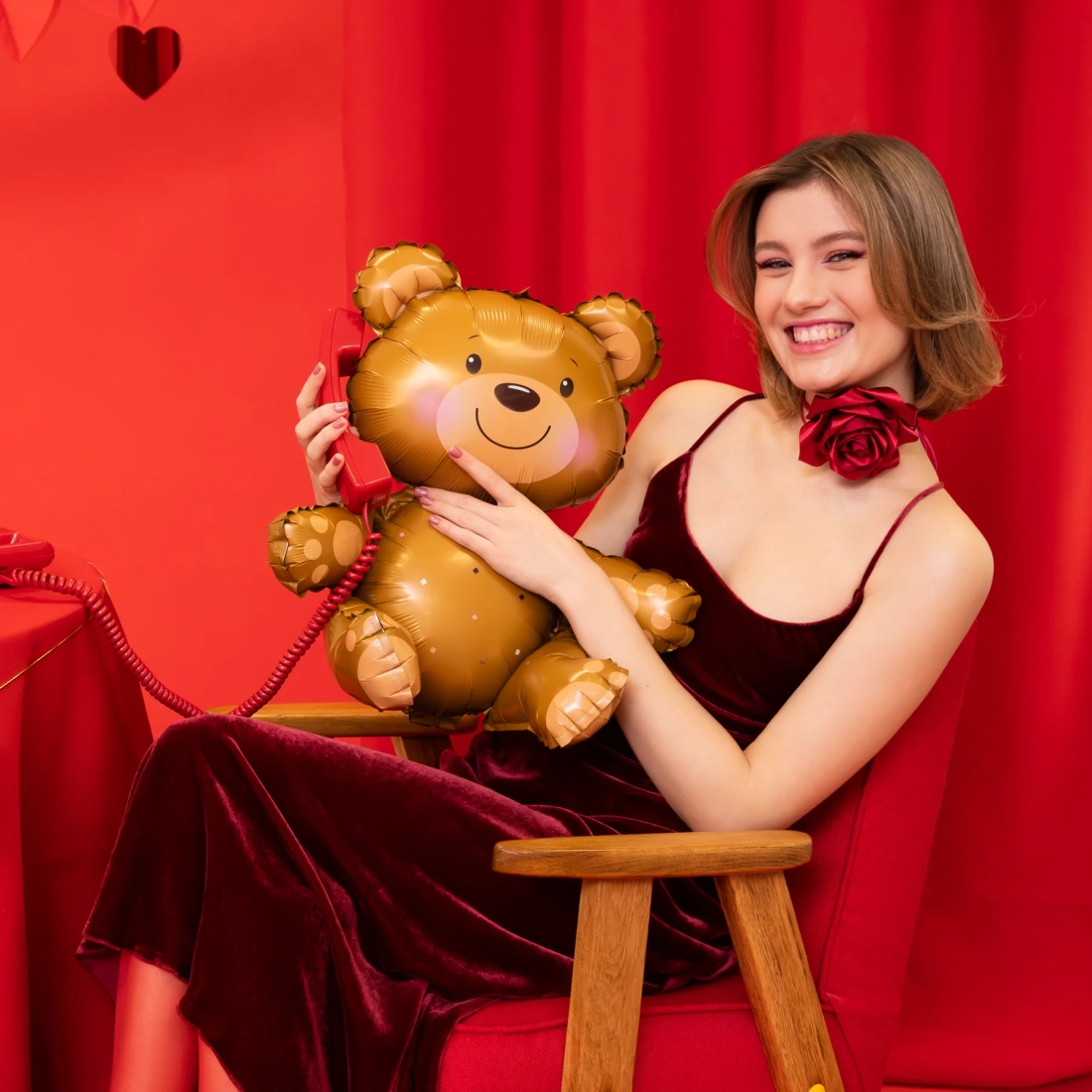 Fólia léggömb – Mackó, 60×64 cm